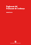 Imatge de Legislaci institucional - Reglament del Parlament de Catalunya