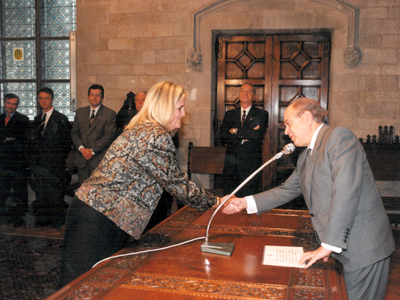 Presa de possessi� com a consellera de Just�cia 1995